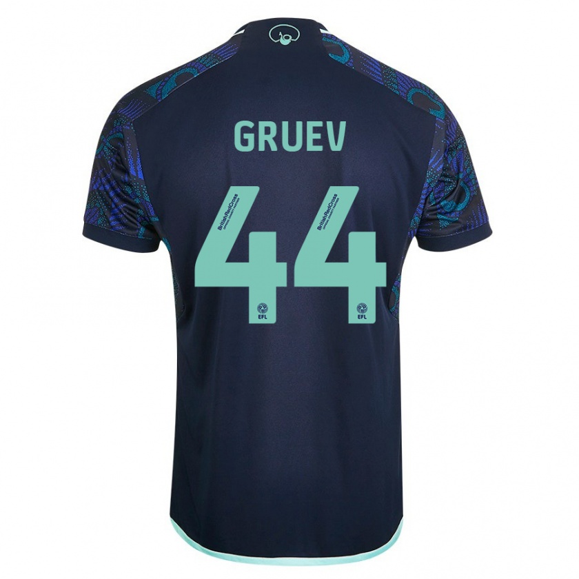 Kandiny Damen Ilia Gruev #44 Blau Auswärtstrikot Trikot 2023/24 T-Shirt Österreich