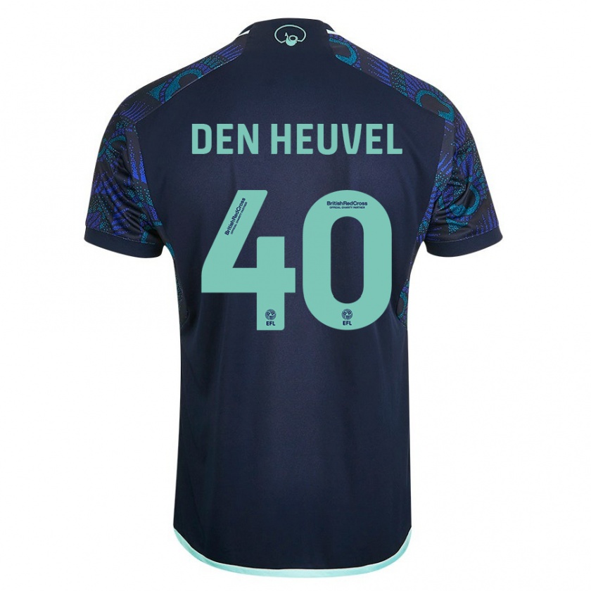 Kandiny Dames Dani Van Den Heuvel #40 Blauw Uitshirt Uittenue 2023/24 T-Shirt België