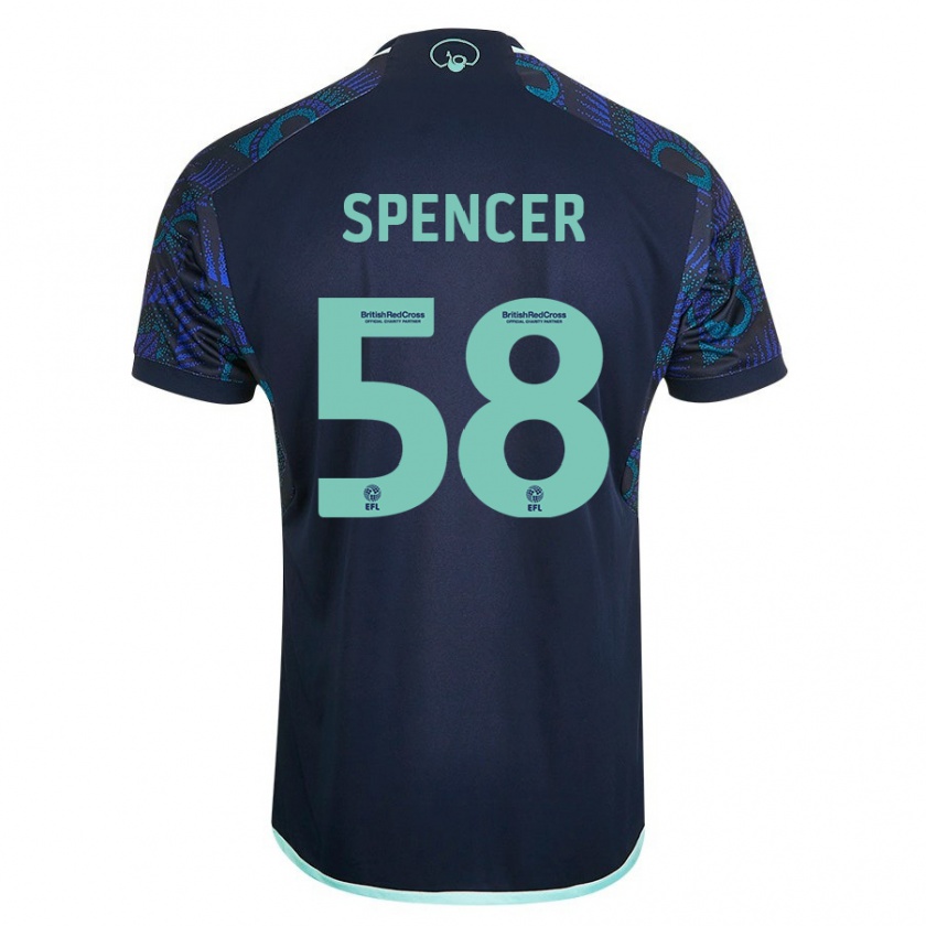 Kandiny Donna Maglia Morten Spencer #58 Blu Kit Gara Away 2023/24 Maglietta