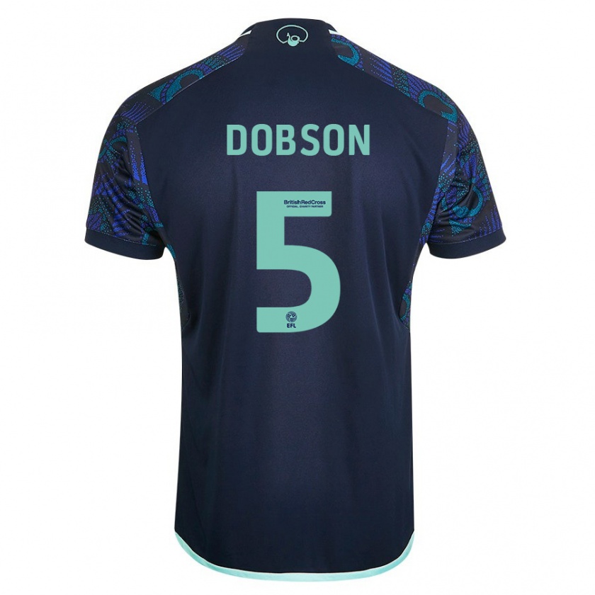 Kandiny Donna Maglia Ellie Dobson #5 Blu Kit Gara Away 2023/24 Maglietta