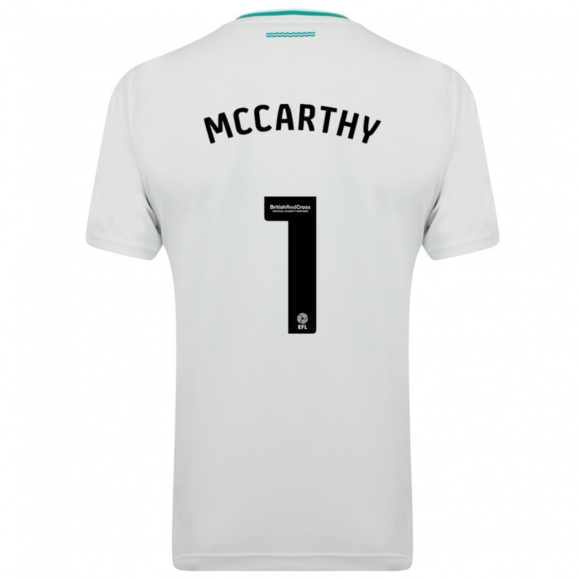 Kandiny Mujer Camiseta Alex Mccarthy #1 Blanco 2ª Equipación 2023/24 La Camisa