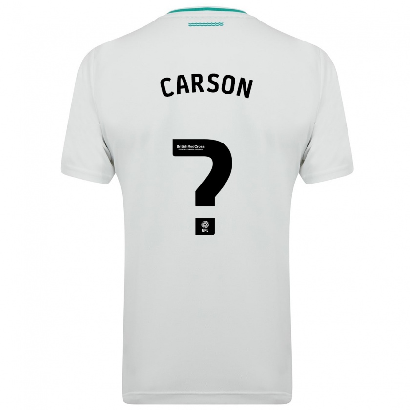 Kandiny Donna Maglia Matty Carson #0 Bianco Kit Gara Away 2023/24 Maglietta