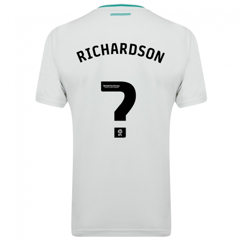 Kandiny Donna Maglia Cale Richardson #0 Bianco Kit Gara Away 2023/24 Maglietta