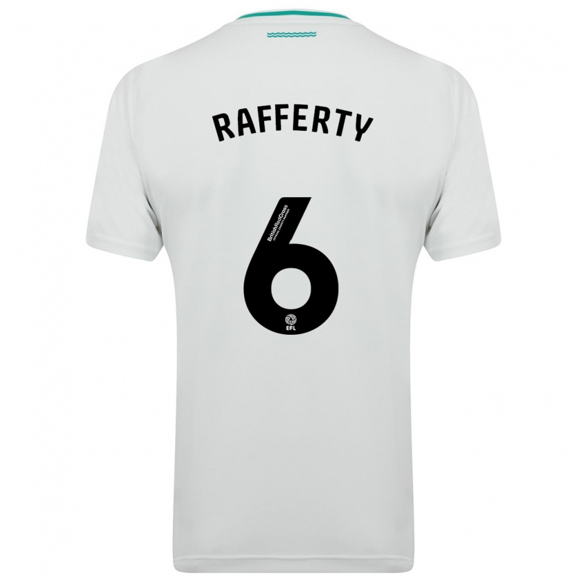 Kandiny Donna Maglia Laura Rafferty #6 Bianco Kit Gara Away 2023/24 Maglietta