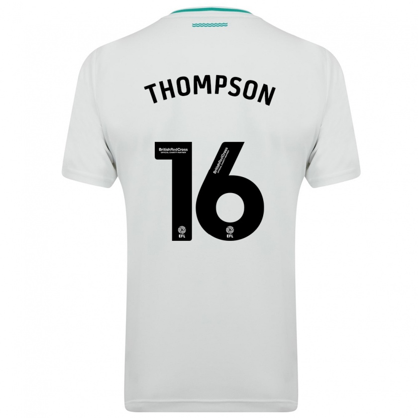 Kandiny Donna Maglia Emma Thompson #16 Bianco Kit Gara Away 2023/24 Maglietta