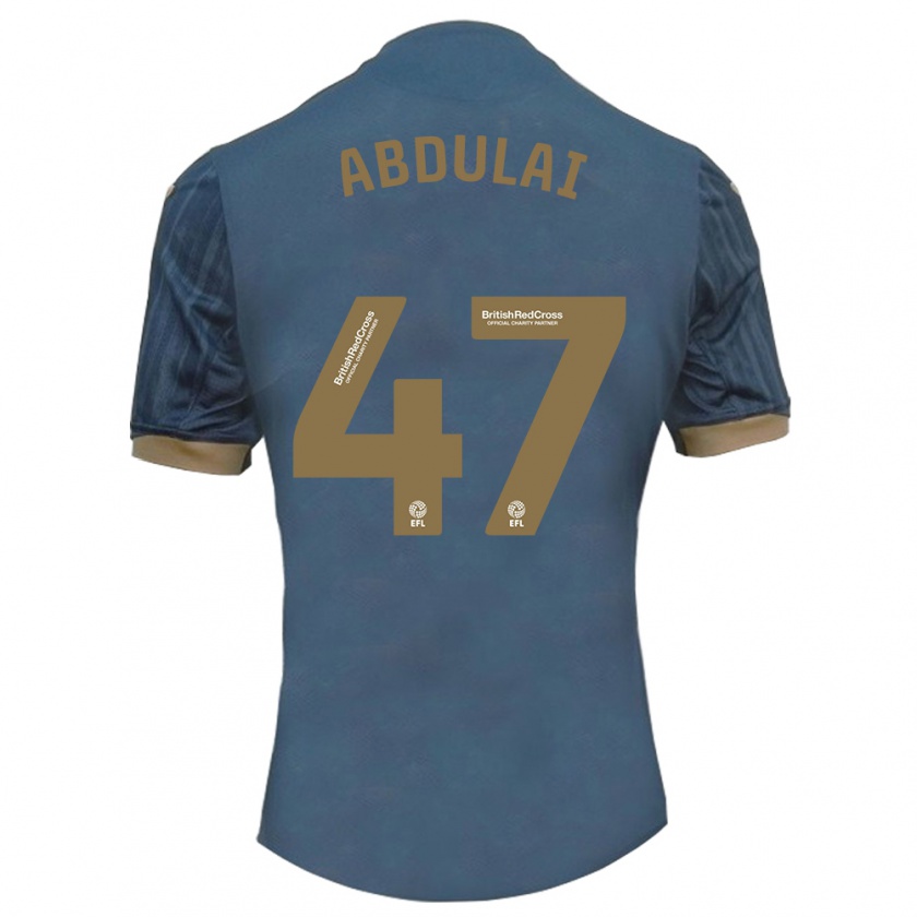 Kandiny Mujer Camiseta Azeem Abdulai #47 Verde Azulado Oscuro 2ª Equipación 2023/24 La Camisa