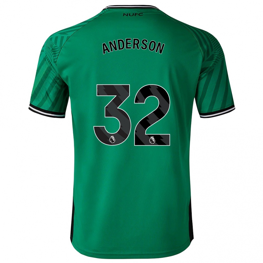 Kandiny Donna Maglia Elliot Anderson #32 Verde Kit Gara Away 2023/24 Maglietta