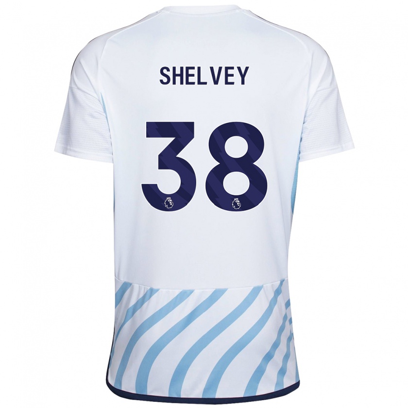 Kandiny Dames George Shelvey #38 Wit Blauw Uitshirt Uittenue 2023/24 T-Shirt België