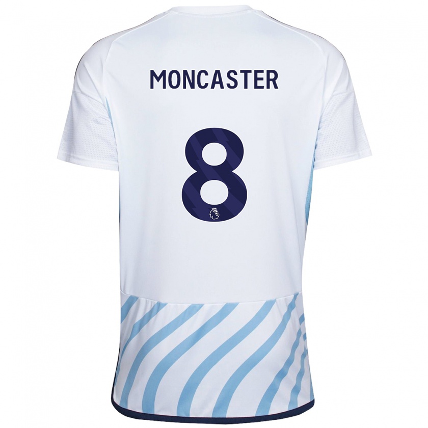 Kandiny Donna Maglia Mai Moncaster #8 Bianco Blu Kit Gara Away 2023/24 Maglietta