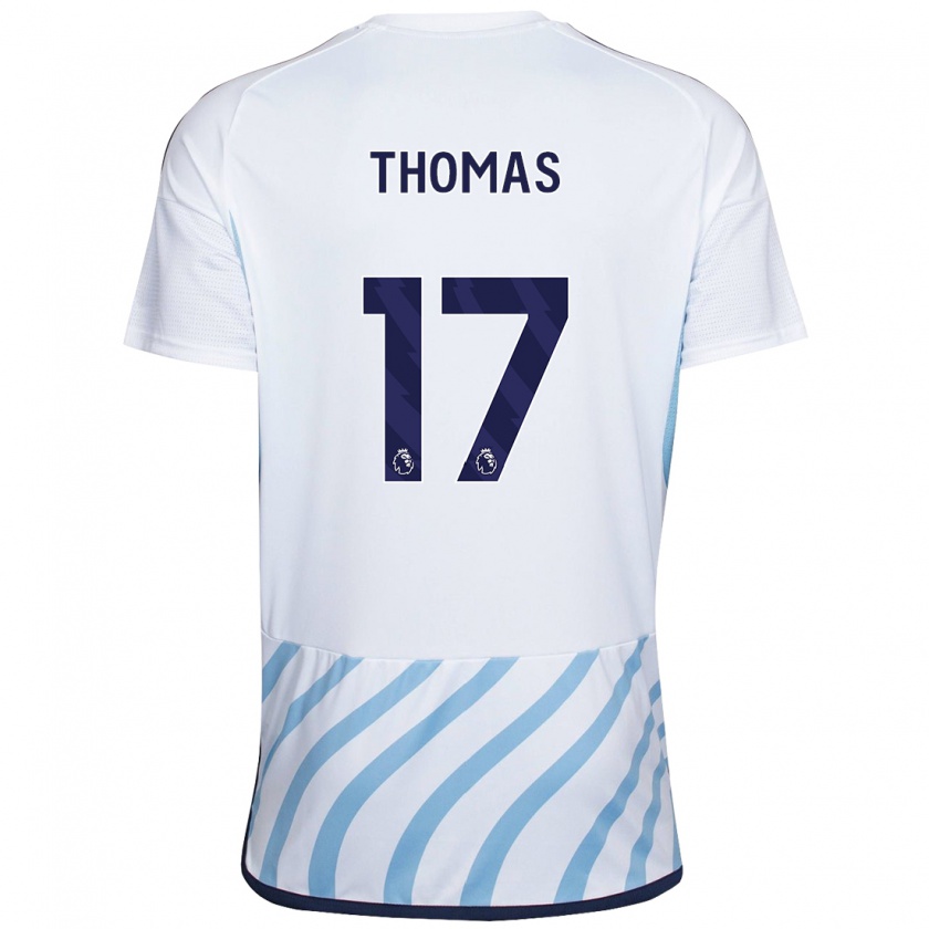 Kandiny Mujer Camiseta Freya Thomas #17 Blanco Azul 2ª Equipación 2023/24 La Camisa México