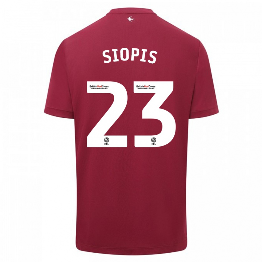 Kandiny Donna Maglia Manolis Siopis #23 Rosso Kit Gara Away 2023/24 Maglietta