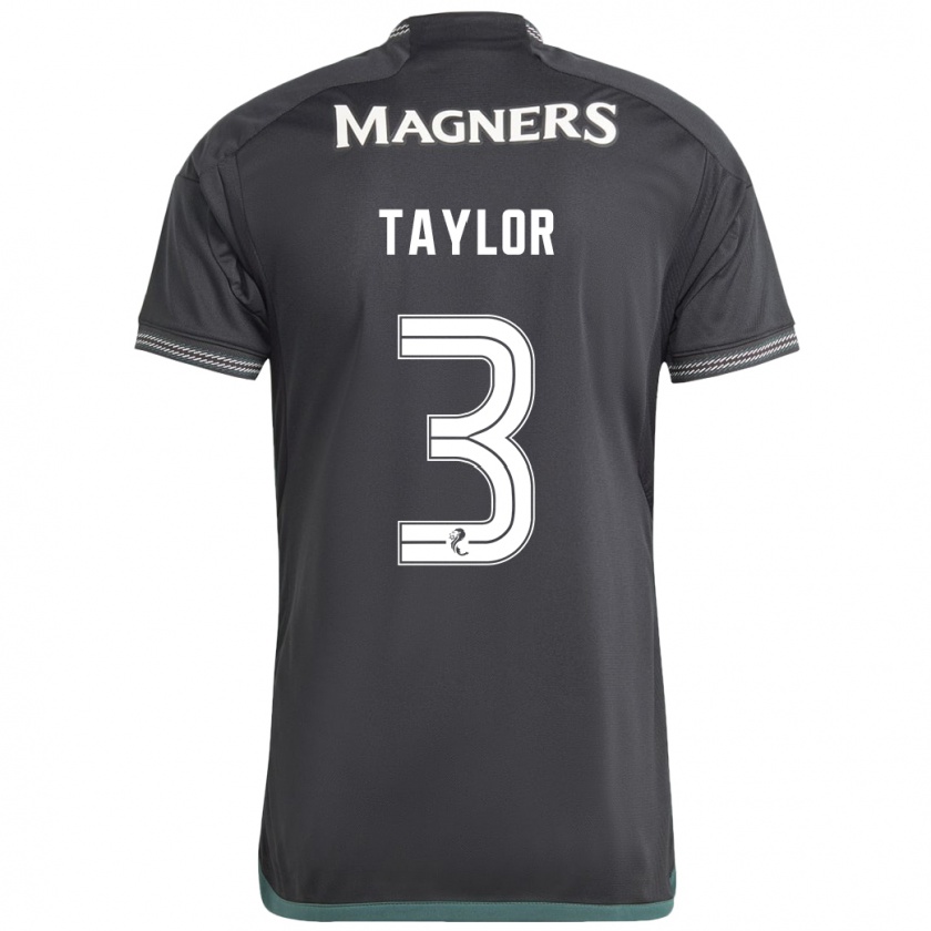 Kandiny Mujer Camiseta Greg Taylor #3 Negro 2ª Equipación 2023/24 La Camisa