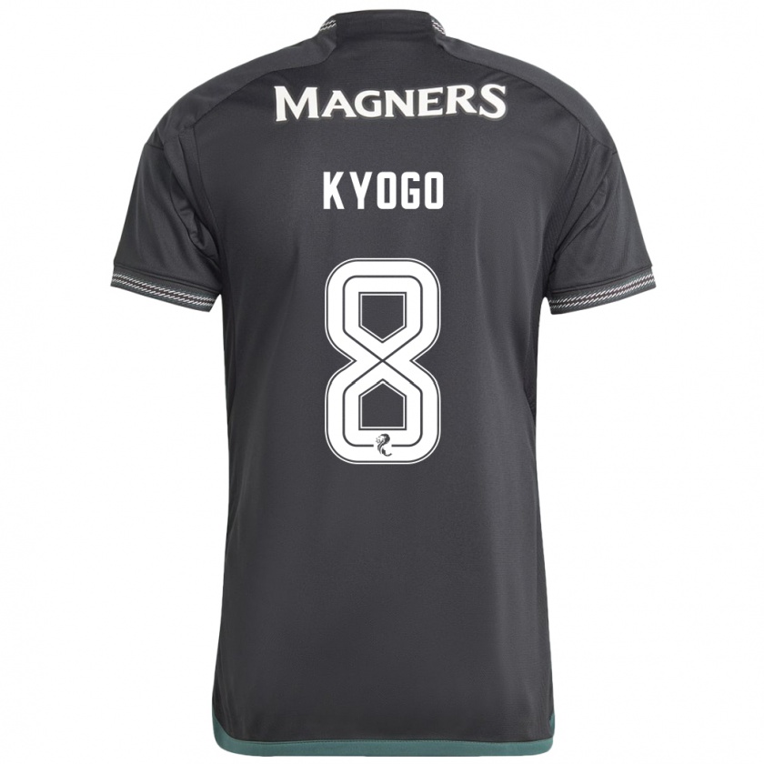 Kandiny Mujer Camiseta Kyogo Furuhashi #8 Negro 2ª Equipación 2023/24 La Camisa