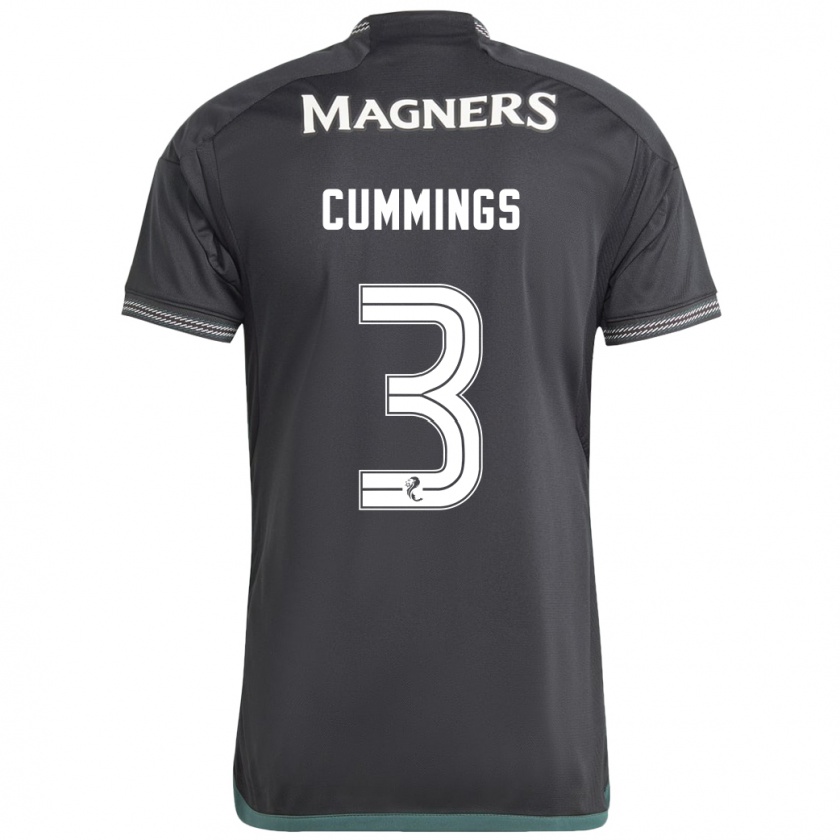 Kandiny Mujer Camiseta Sydney Cummings #3 Negro 2ª Equipación 2023/24 La Camisa