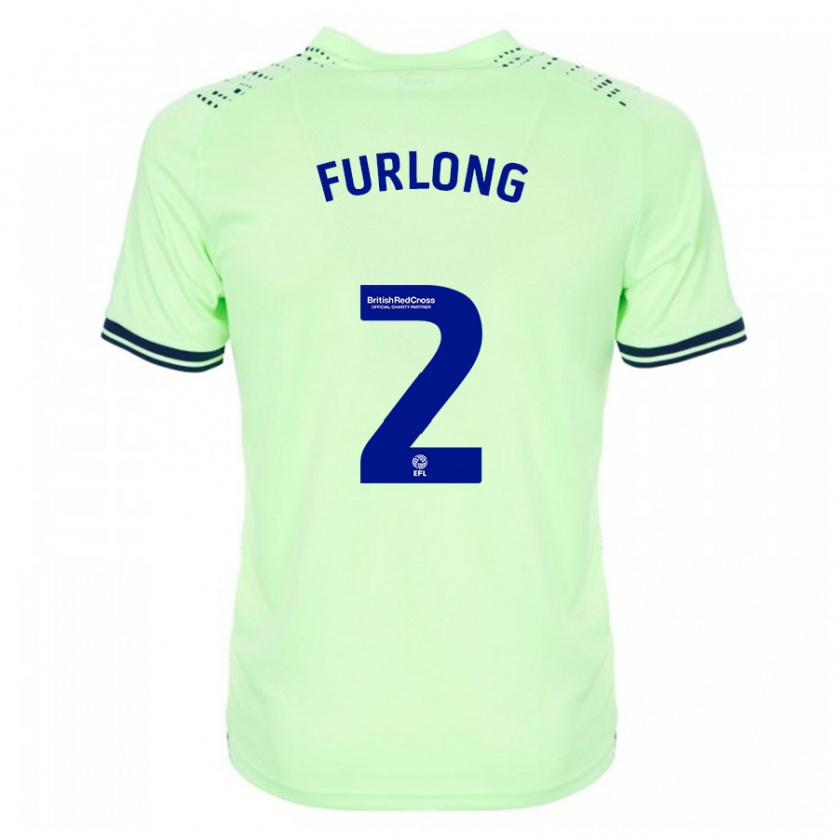 Kandiny Mujer Camiseta Darnell Furlong #2 Armada 2ª Equipación 2023/24 La Camisa