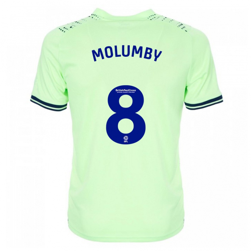 Kandiny Dames Jayson Molumby #8 Marine Uitshirt Uittenue 2023/24 T-Shirt België