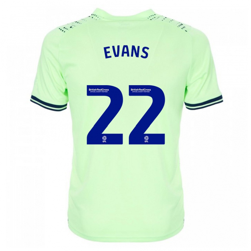 Kandiny Mujer Camiseta Kate Evans #22 Armada 2ª Equipación 2023/24 La Camisa