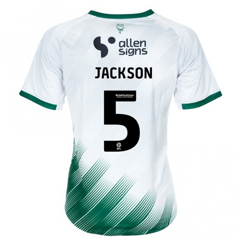 Kandiny Donna Maglia Adam Jackson #5 Bianco Kit Gara Away 2023/24 Maglietta