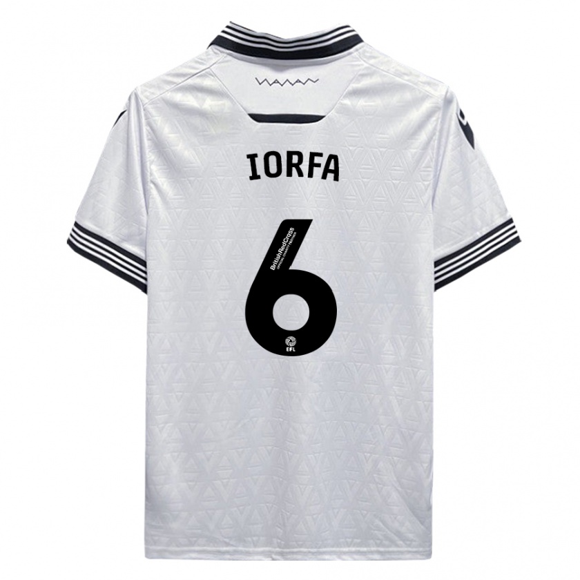 Kandiny Mujer Camiseta Dominic Iorfa #6 Blanco 2ª Equipación 2023/24 La Camisa