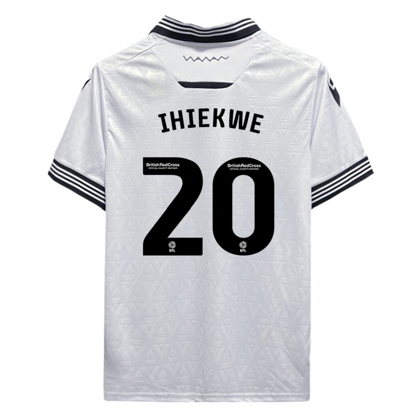 Kandiny Mujer Camiseta Michael Ihiekwe #20 Blanco 2ª Equipación 2023/24 La Camisa