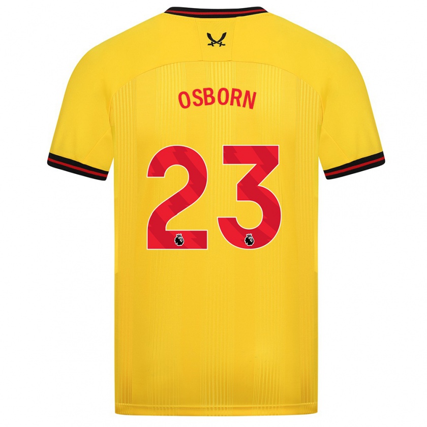 Kandiny Donna Maglia Ben Osborn #23 Giallo Kit Gara Away 2023/24 Maglietta