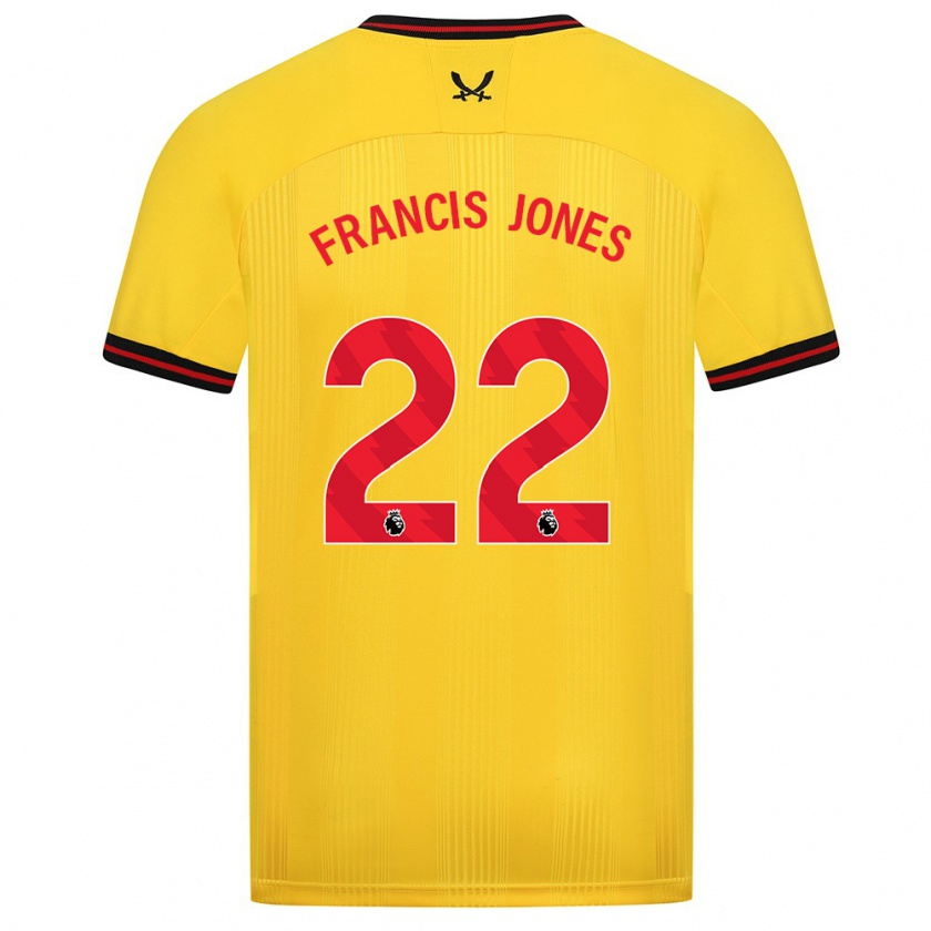 Kandiny Mujer Camiseta Maria Francis-Jones #22 Amarillo 2ª Equipación 2023/24 La Camisa