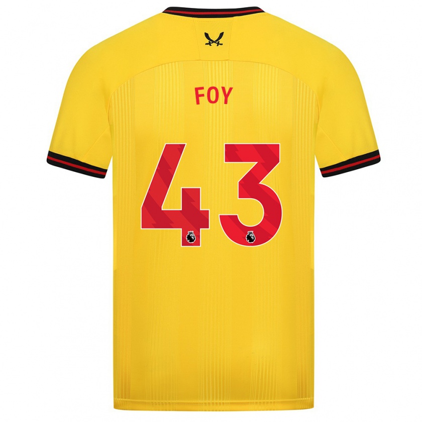 Kandiny Donna Maglia Gus Foy #43 Giallo Kit Gara Away 2023/24 Maglietta