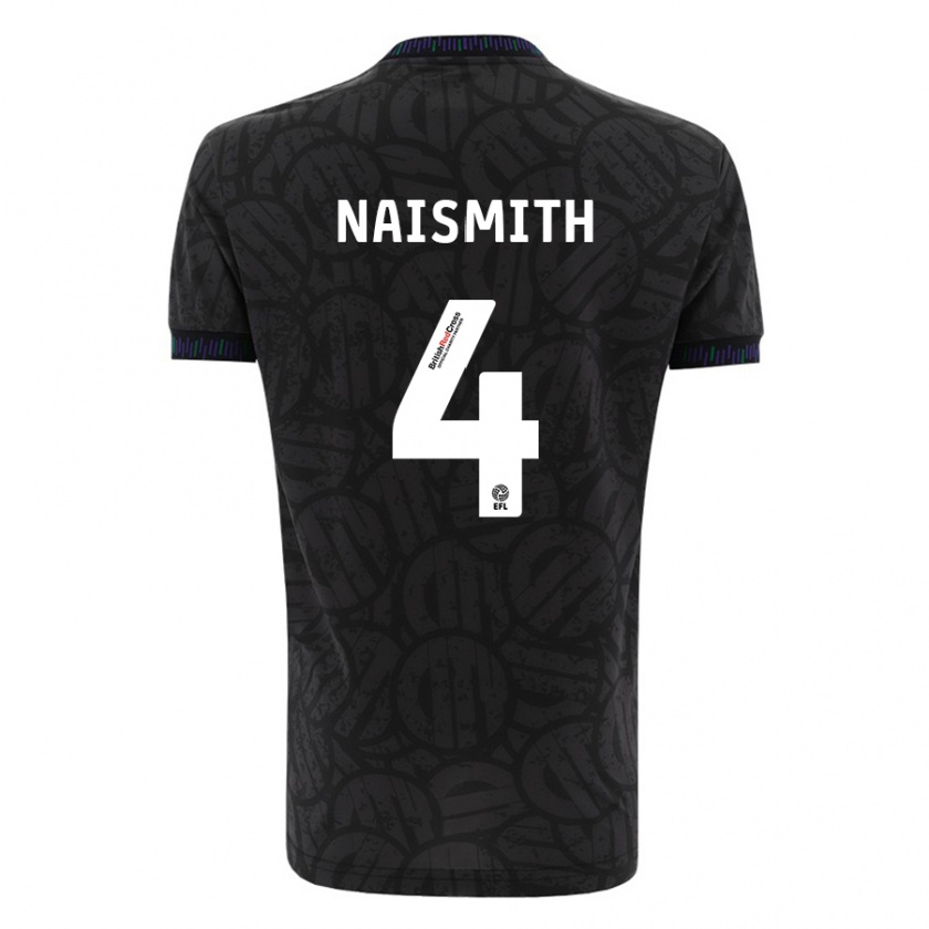 Kandiny Donna Maglia Kal Naismith #4 Nero Kit Gara Away 2023/24 Maglietta