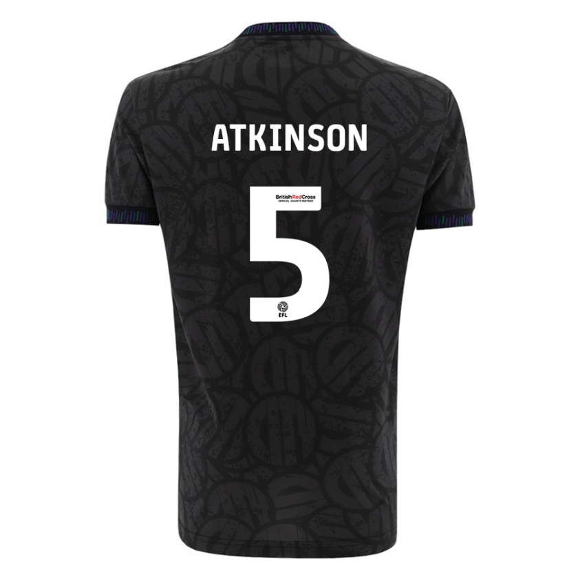 Kandiny Donna Maglia Rob Atkinson #5 Nero Kit Gara Away 2023/24 Maglietta