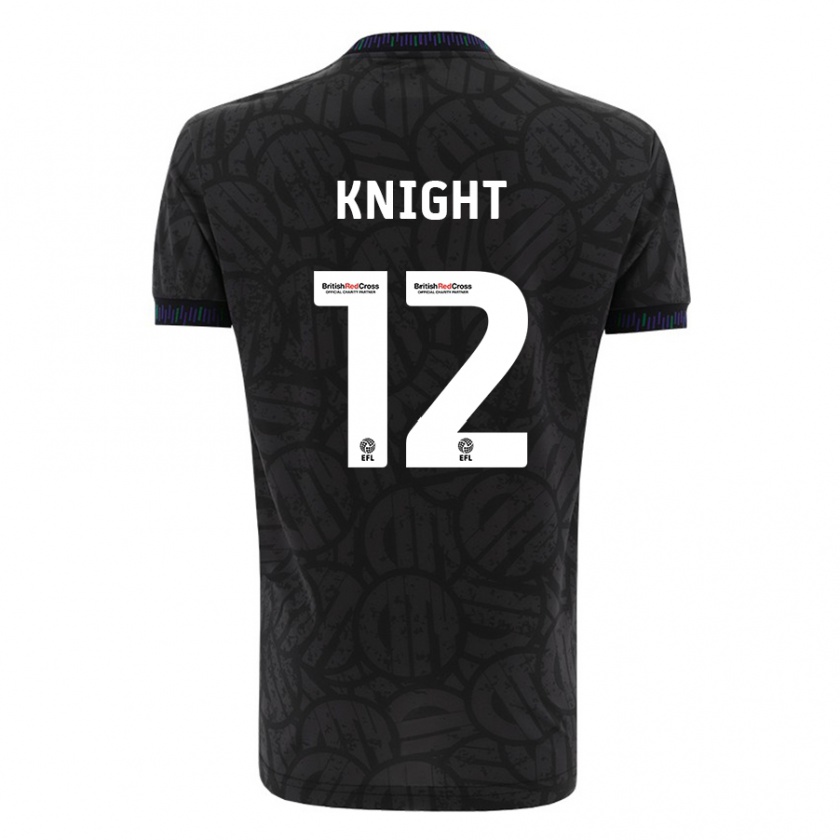 Kandiny Donna Maglia Jason Knight #12 Nero Kit Gara Away 2023/24 Maglietta