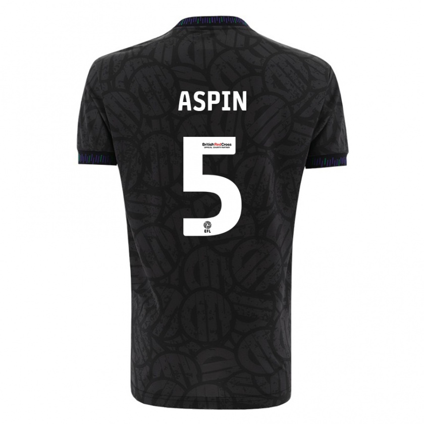 Kandiny Donna Maglia Brooke Aspin #5 Nero Kit Gara Away 2023/24 Maglietta