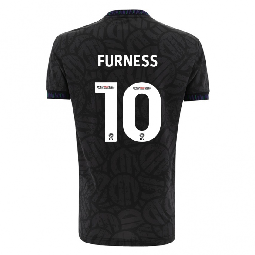 Kandiny Donna Maglia Rachel Furness #10 Nero Kit Gara Away 2023/24 Maglietta