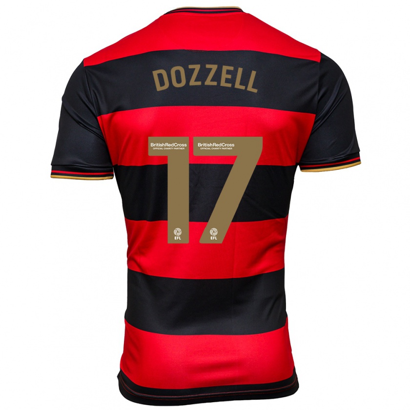 Kandiny Damen Andre Dozzell #17 Schwarz Rot Auswärtstrikot Trikot 2023/24 T-Shirt Österreich