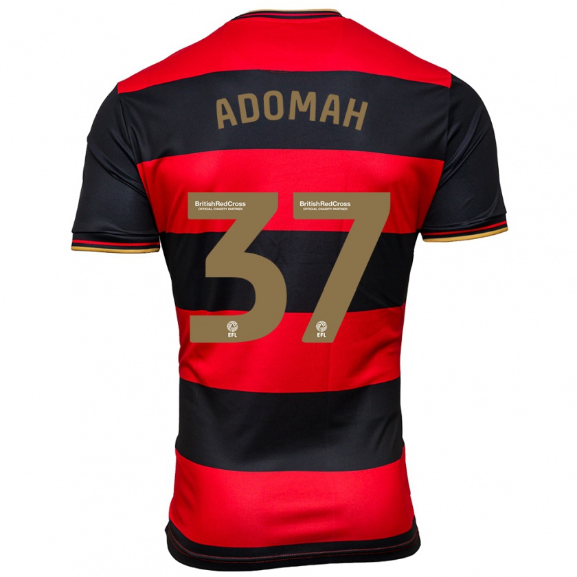 Kandiny Donna Maglia Albert Adomah #37 Nero Rosso Kit Gara Away 2023/24 Maglietta