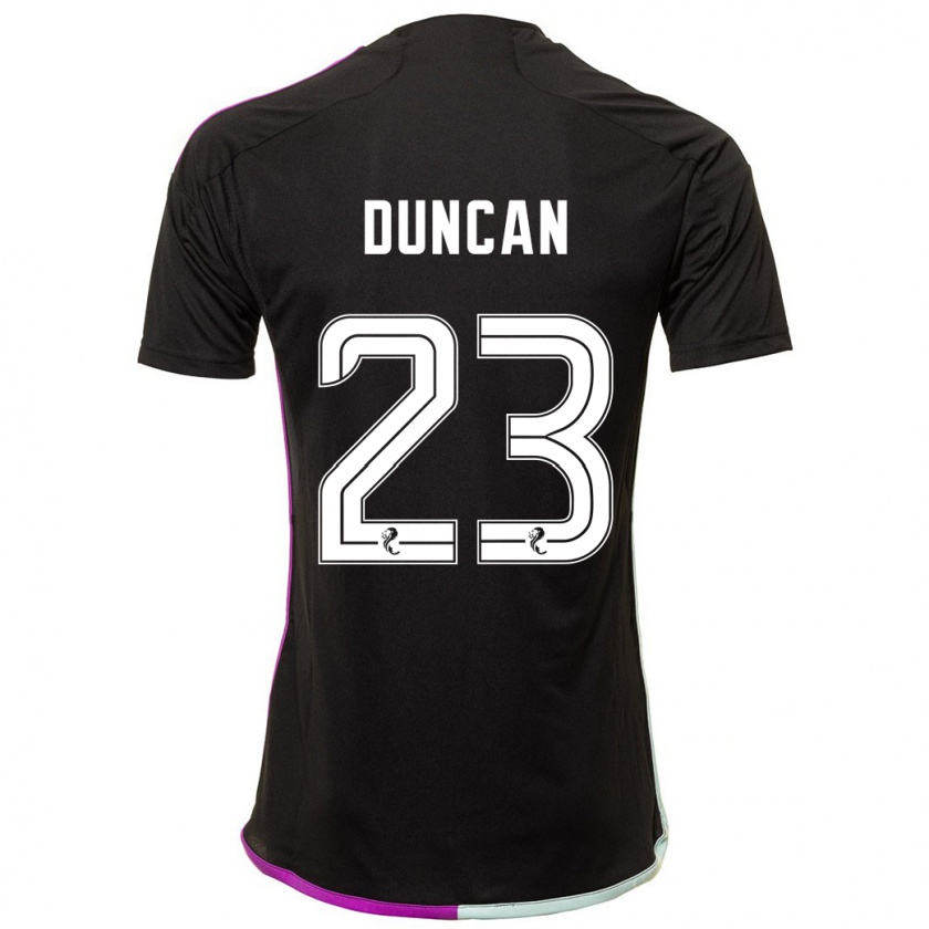 Kandiny Donna Maglia Ryan Duncan #23 Nero Kit Gara Away 2023/24 Maglietta