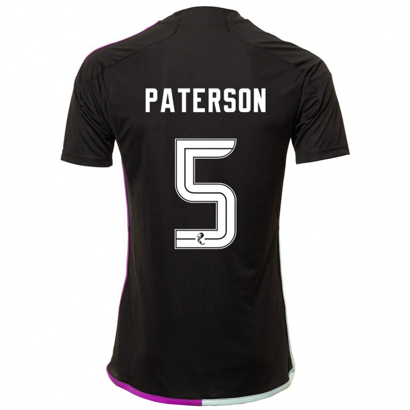 Kandiny Mujer Camiseta Donna Paterson #5 Negro 2ª Equipación 2023/24 La Camisa