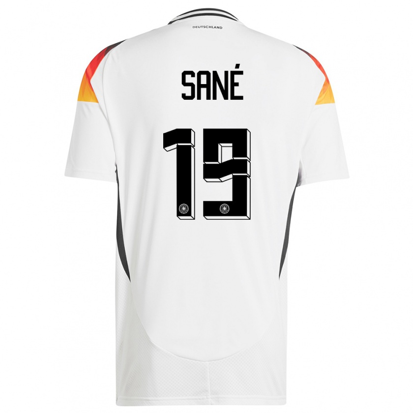 Kandiny Niño Camiseta Alemania Leroy Sane #19 Blanco 1ª Equipación 24-26 La Camisa