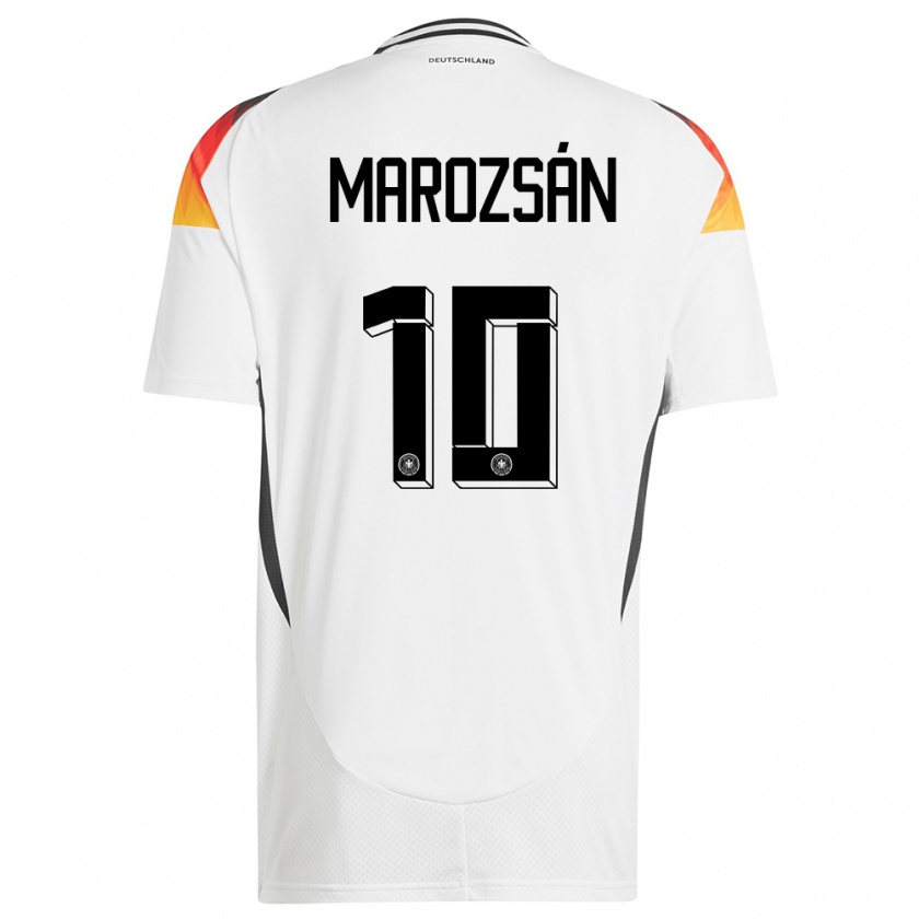 Kandiny Niño Camiseta Alemania Dzsenifer Marozsan #10 Blanco 1ª Equipación 24-26 La Camisa