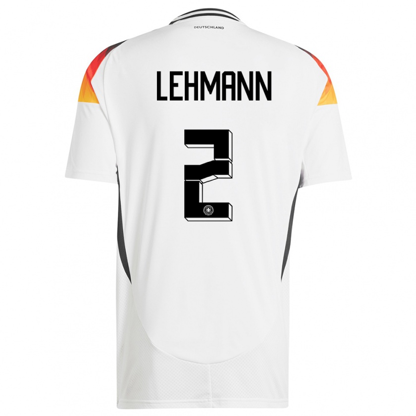 Kandiny Niño Camiseta Alemania Paul Lehmann #2 Blanco 1ª Equipación 24-26 La Camisa