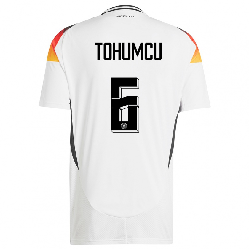 Kandiny Niño Camiseta Alemania Umut Tohumcu #6 Blanco 1ª Equipación 24-26 La Camisa