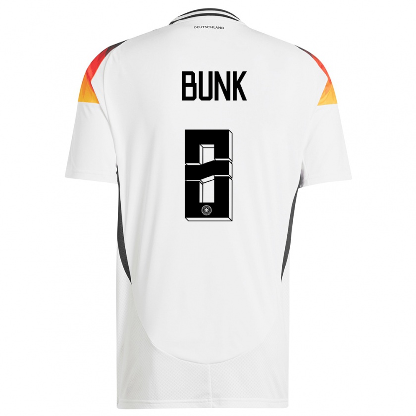 Kandiny Bambino Maglia Germania Daniel Bunk #8 Bianco Kit Gara Home 24-26 Maglietta