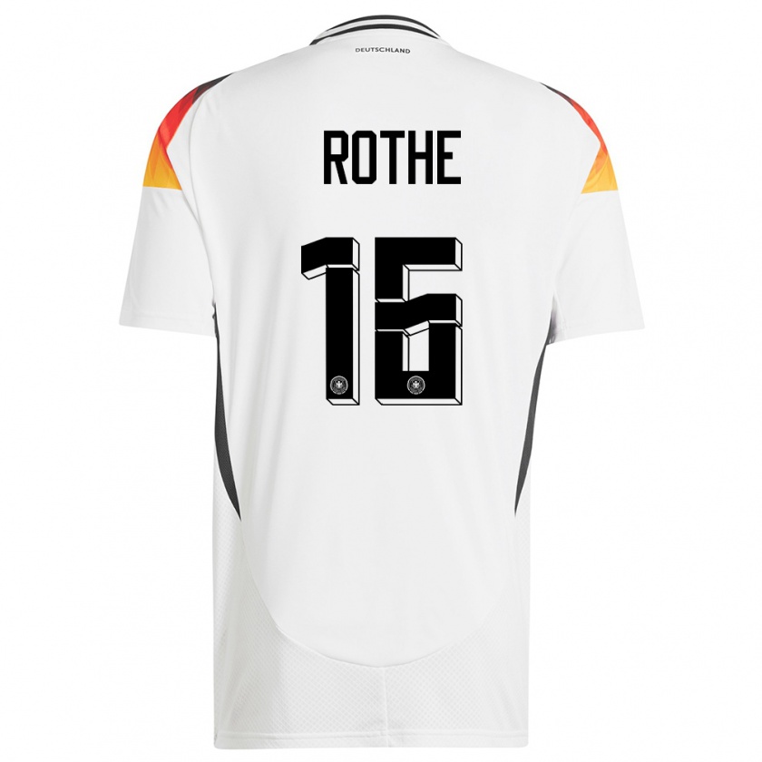 Kandiny Niño Camiseta Alemania Tom Rothe #16 Blanco 1ª Equipación 24-26 La Camisa