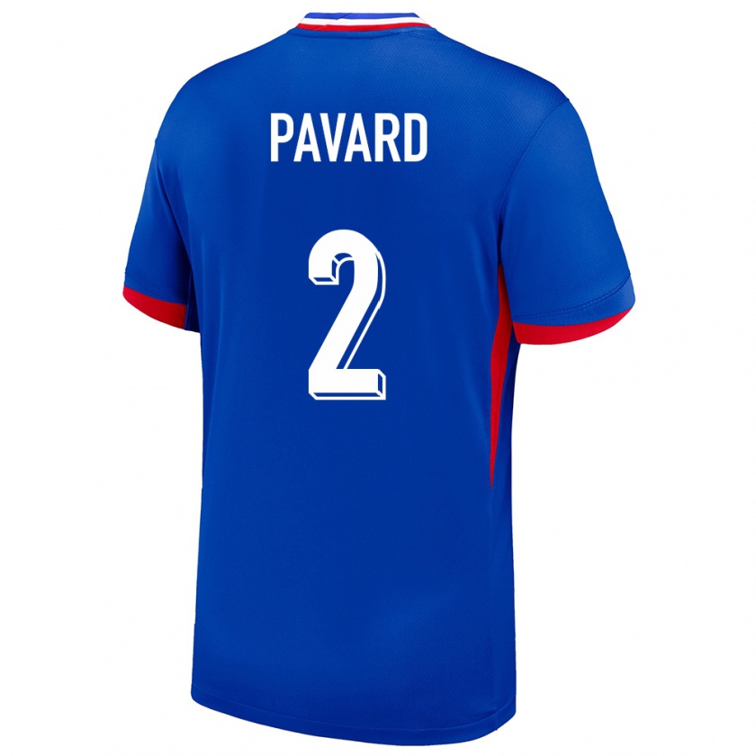 Kandiny Kinder Frankreich Benjamin Pavard #2 Blau Heimtrikot Trikot 24-26 T-Shirt Österreich