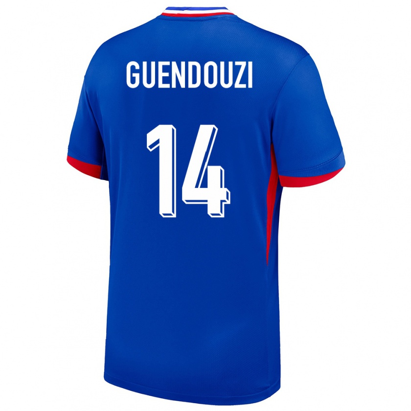 Kandiny Bambino Maglia Francia Matteo Guendouzi #14 Blu Kit Gara Home 24-26 Maglietta