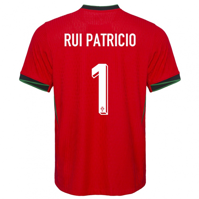 Kandiny Kinderen Portugal Rui Patricio #1 Rood Thuisshirt Thuistenue 24-26 T-Shirt België