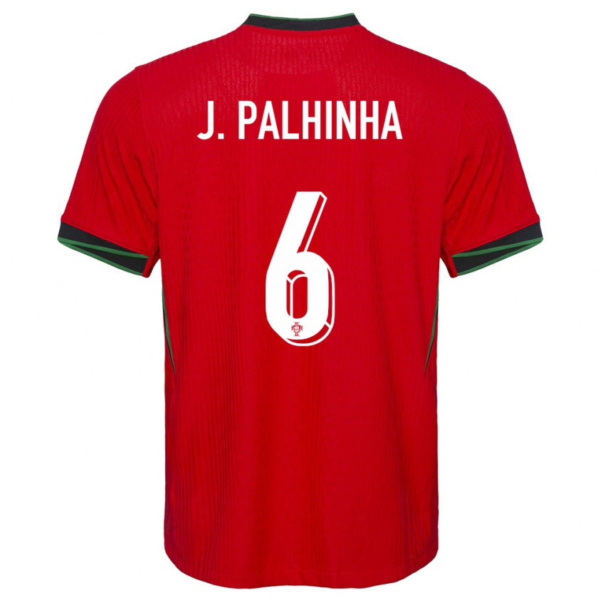 Kandiny Kinderen Portugal Joao Palhinha #6 Rood Thuisshirt Thuistenue 24-26 T-Shirt België