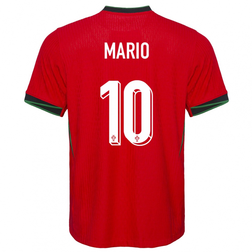 Kandiny Kinderen Portugal Joao Mario #10 Rood Thuisshirt Thuistenue 24-26 T-Shirt