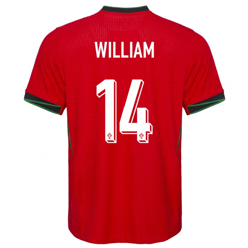 Kandiny Kinder Portugal William Carvalho #14 Rot Heimtrikot Trikot 24-26 T-Shirt Österreich