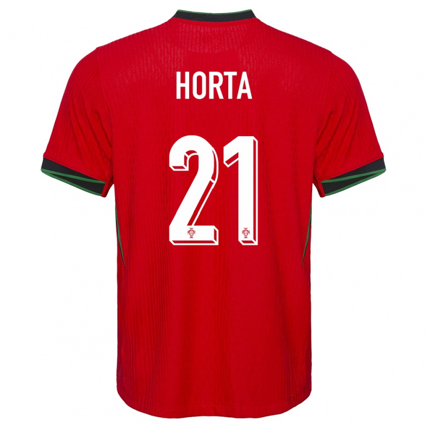 Kandiny Kinder Portugal Ricardo Horta #21 Rot Heimtrikot Trikot 24-26 T-Shirt Österreich