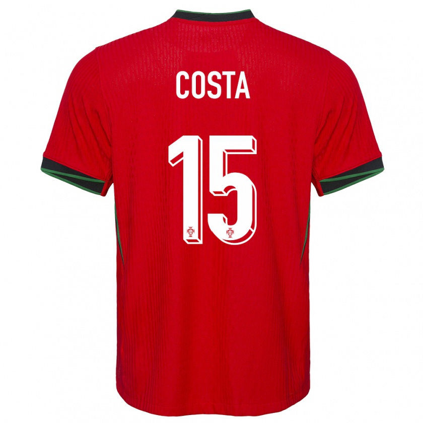 Kandiny Kinderen Portugal Carole Costa #15 Rood Thuisshirt Thuistenue 24-26 T-Shirt